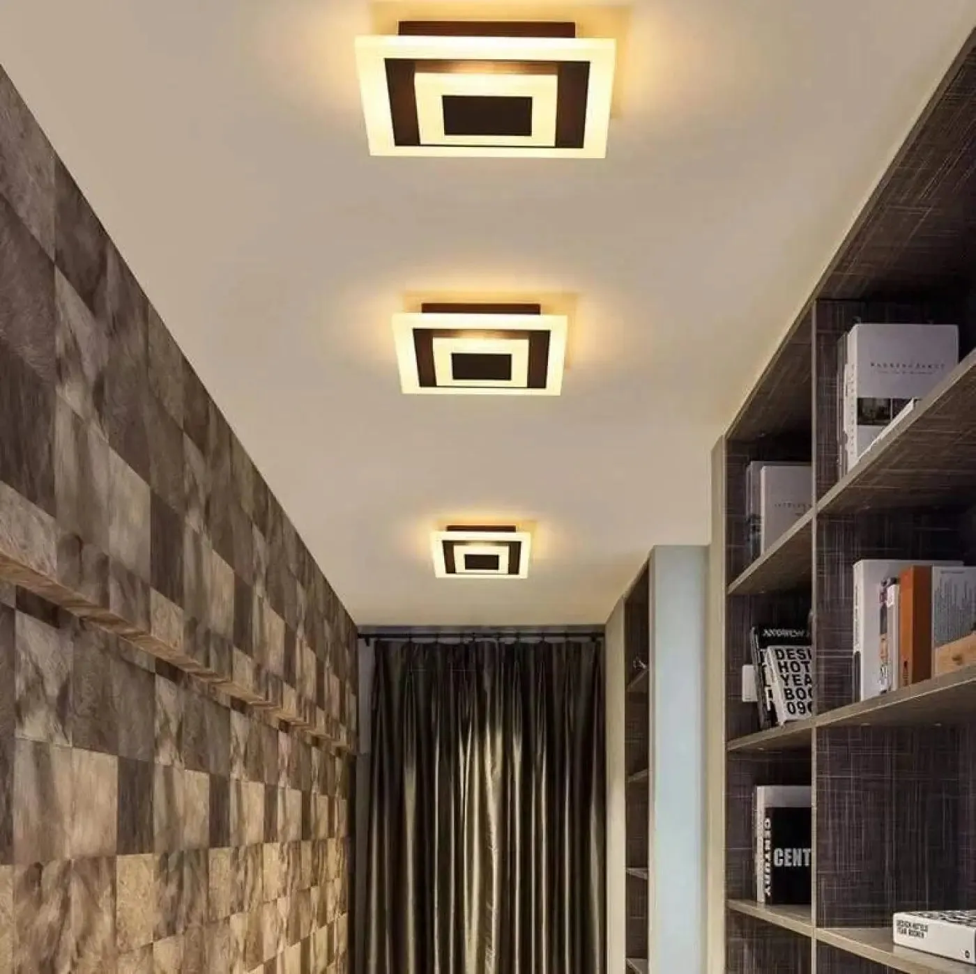 Plafonnier Carré Moderne au Design Épuré